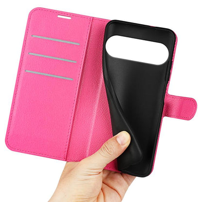 For Google Pixel 10 / 10 Pro Litchi Texture Horizontal Flip Leather Phone Case with Holder(Rose Red) - Google Cases by buy2fix | Online Shopping UK | buy2fix