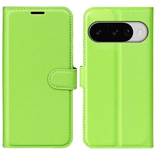 For Google Pixel 10 / 10 Pro Litchi Texture Horizontal Flip Leather Phone Case with Holder(Green) - Google Cases by buy2fix | Online Shopping UK | buy2fix