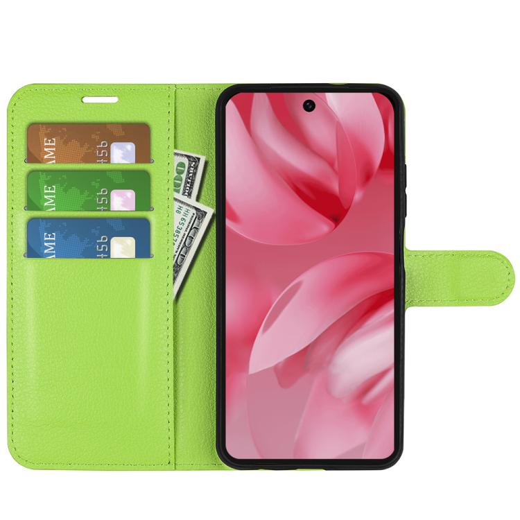 For Google Pixel 10 / 10 Pro Litchi Texture Horizontal Flip Leather Phone Case with Holder(Green) - Google Cases by buy2fix | Online Shopping UK | buy2fix