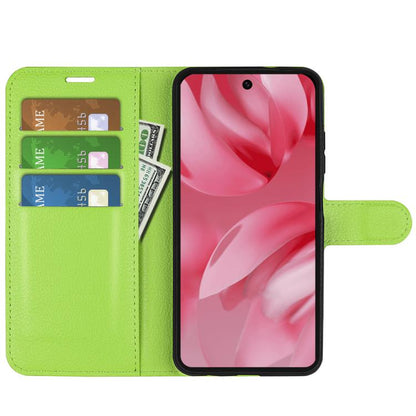 For Google Pixel 10 / 10 Pro Litchi Texture Horizontal Flip Leather Phone Case with Holder(Green) - Google Cases by buy2fix | Online Shopping UK | buy2fix