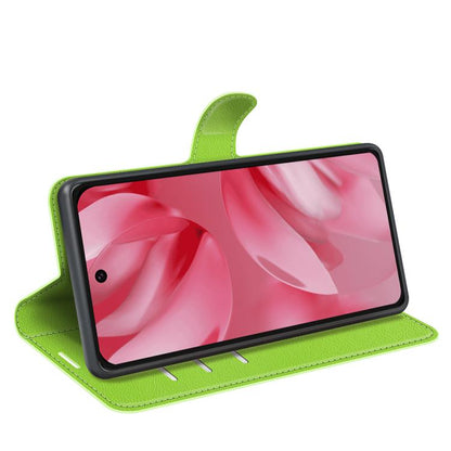 For Google Pixel 10 / 10 Pro Litchi Texture Horizontal Flip Leather Phone Case with Holder(Green) - Google Cases by buy2fix | Online Shopping UK | buy2fix