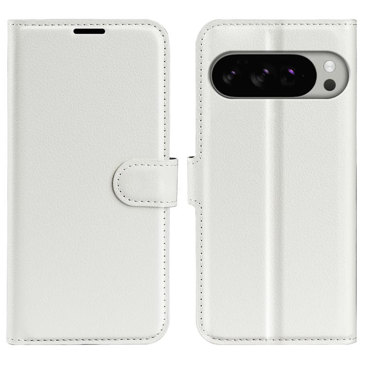 For Google Pixel 10 Pro XL Litchi Texture Horizontal Flip Leather Phone Case with Holder(White) - Google Cases by buy2fix | Online Shopping UK | buy2fix