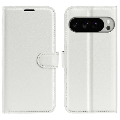 For Google Pixel 10 Pro XL Litchi Texture Horizontal Flip Leather Phone Case with Holder(White) - Google Cases by buy2fix | Online Shopping UK | buy2fix