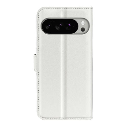For Google Pixel 10 Pro XL Litchi Texture Horizontal Flip Leather Phone Case with Holder(White) - Google Cases by buy2fix | Online Shopping UK | buy2fix