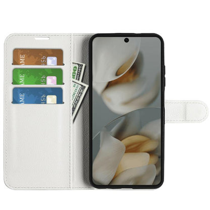 For Google Pixel 10 Pro XL Litchi Texture Horizontal Flip Leather Phone Case with Holder(White) - Google Cases by buy2fix | Online Shopping UK | buy2fix