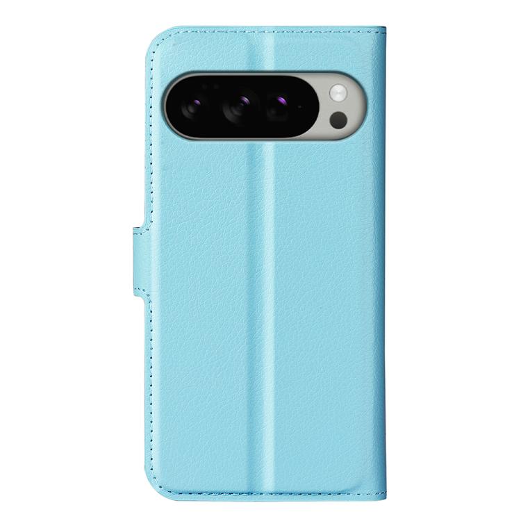 For Google Pixel 10 Pro XL Litchi Texture Horizontal Flip Leather Phone Case with Holder(Blue) - Google Cases by buy2fix | Online Shopping UK | buy2fix