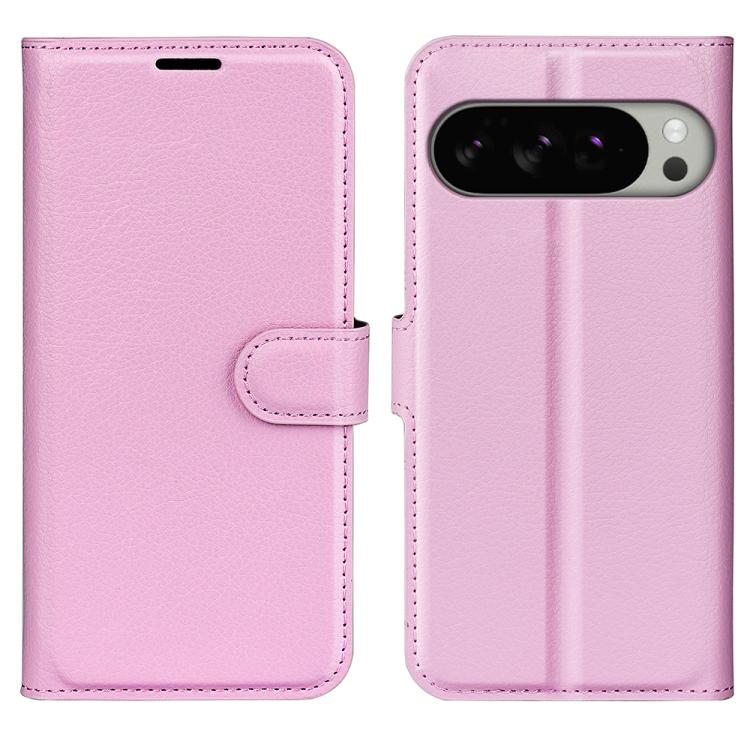 For Google Pixel 10 Pro XL Litchi Texture Horizontal Flip Leather Phone Case with Holder(Pink) - Google Cases by buy2fix | Online Shopping UK | buy2fix