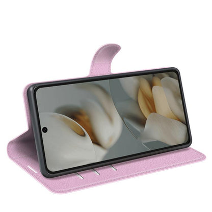 For Google Pixel 10 Pro XL Litchi Texture Horizontal Flip Leather Phone Case with Holder(Pink) - Google Cases by buy2fix | Online Shopping UK | buy2fix