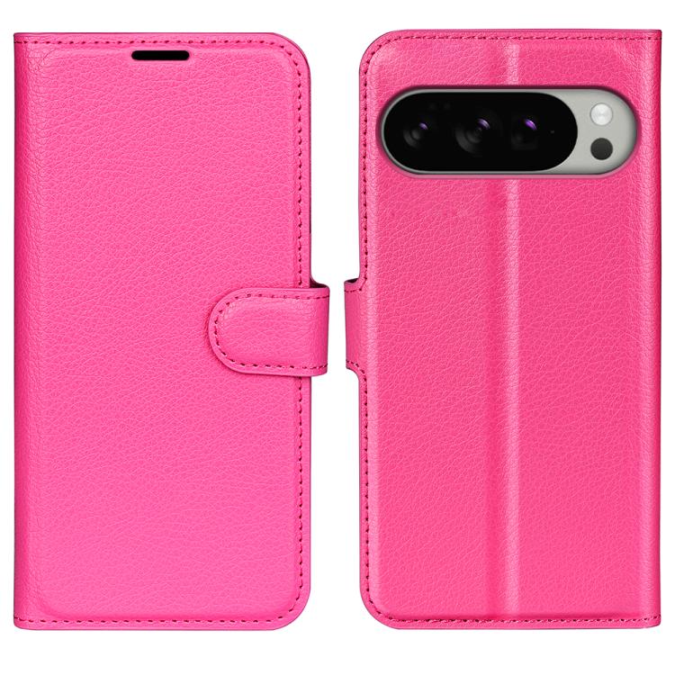 For Google Pixel 10 Pro XL Litchi Texture Horizontal Flip Leather Phone Case with Holder(Rose Red) - Google Cases by buy2fix | Online Shopping UK | buy2fix