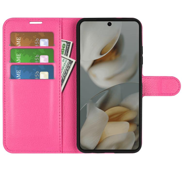 For Google Pixel 10 Pro XL Litchi Texture Horizontal Flip Leather Phone Case with Holder(Rose Red) - Google Cases by buy2fix | Online Shopping UK | buy2fix