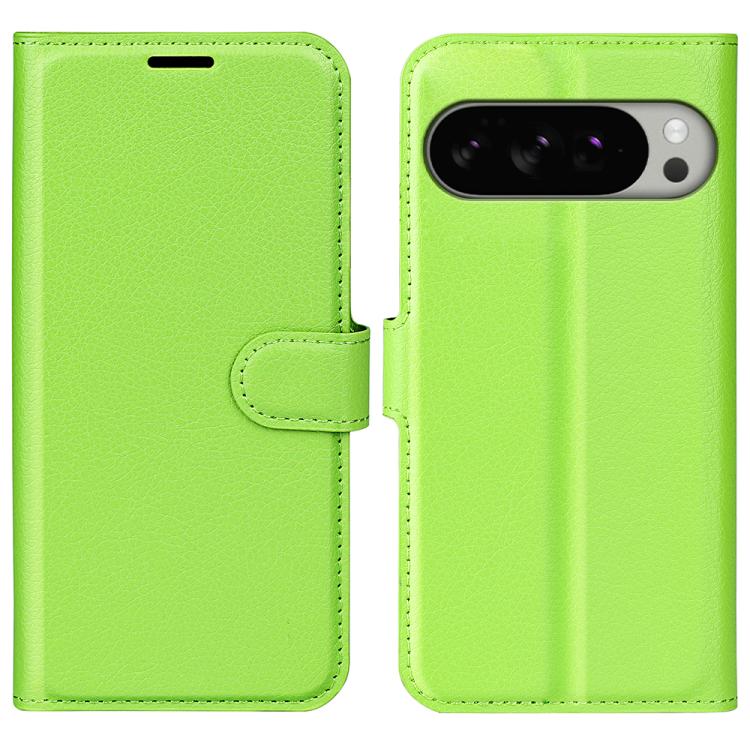 For Google Pixel 10 Pro XL Litchi Texture Horizontal Flip Leather Phone Case with Holder(Green) - Google Cases by buy2fix | Online Shopping UK | buy2fix