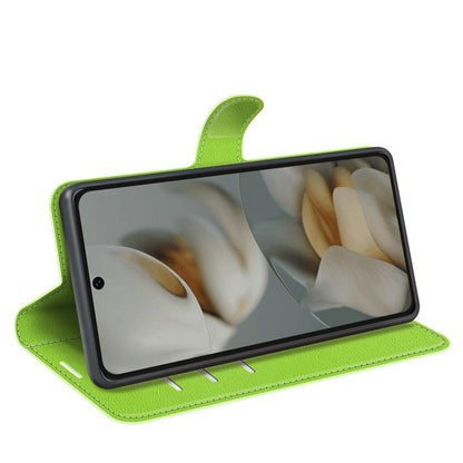 For Google Pixel 10 Pro XL Litchi Texture Horizontal Flip Leather Phone Case with Holder(Green) - Google Cases by buy2fix | Online Shopping UK | buy2fix