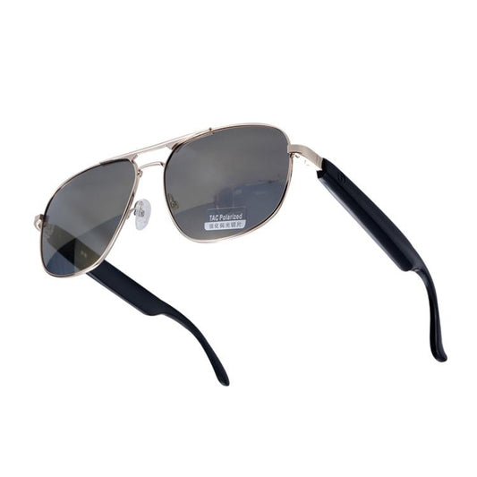 GS02 Smart Glasses, Support Voice Assistant / Bluetooth Call / Remote Control Photography(Silver) - Smart Glasses by buy2fix | Online Shopping UK | buy2fix