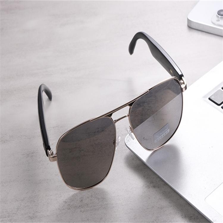 GS02 Smart Glasses, Support Voice Assistant / Bluetooth Call / Remote Control Photography(Silver) - Smart Glasses by buy2fix | Online Shopping UK | buy2fix