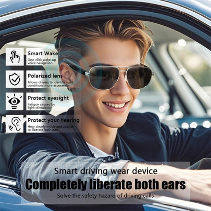 GS02 Smart Glasses, Support Voice Assistant / Bluetooth Call / Remote Control Photography(Silver) - Smart Glasses by buy2fix | Online Shopping UK | buy2fix