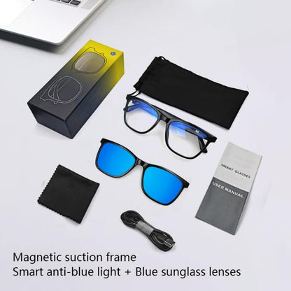 GS05 Smart Glasses, Support AI Smart Chip / Bluetooth Call / Remote Control Photography(Blue) - Smart Glasses by buy2fix | Online Shopping UK | buy2fix