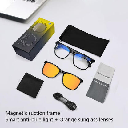 GS05 Smart Glasses, Support AI Smart Chip / Bluetooth Call / Remote Control Photography(Orange) - Smart Glasses by buy2fix | Online Shopping UK | buy2fix