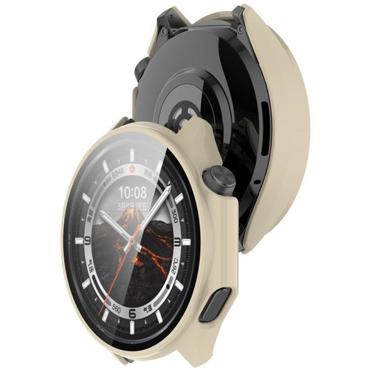 For OPPO Watch X2 Tempered Film Integrated PC Watch Protective Case(Ivory White) - Watch Case by buy2fix | Online Shopping UK | buy2fix