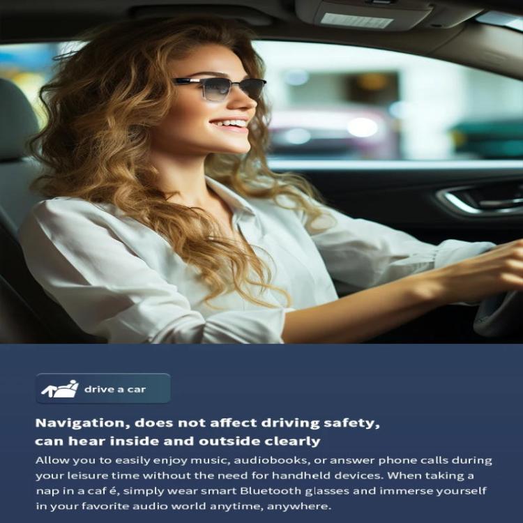 GS06 Smart Glasses, Support AI Smart Chip / Bluetooth Call / Outdoor Sports(Gold) - Smart Glasses by buy2fix | Online Shopping UK | buy2fix