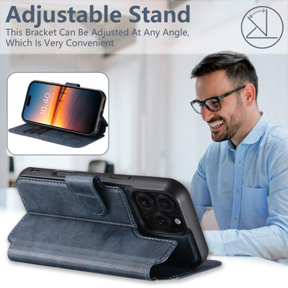 For iPhone 16 Suteni Q05 2-in-1 Multi-function Detachable Wallet MagSafe Phone Case(Blue) - iPhone 16 Cases by Suteni | Online Shopping UK | buy2fix