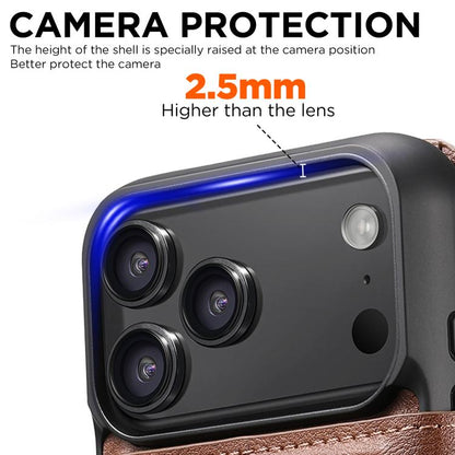 For iPhone 17 Pro Max Suteni Q05 2-in-1 Multi-function Detachable Wallet MagSafe Phone Case(Brown) - iPhone 17 Pro Max Cases by Suteni | Online Shopping UK | buy2fix