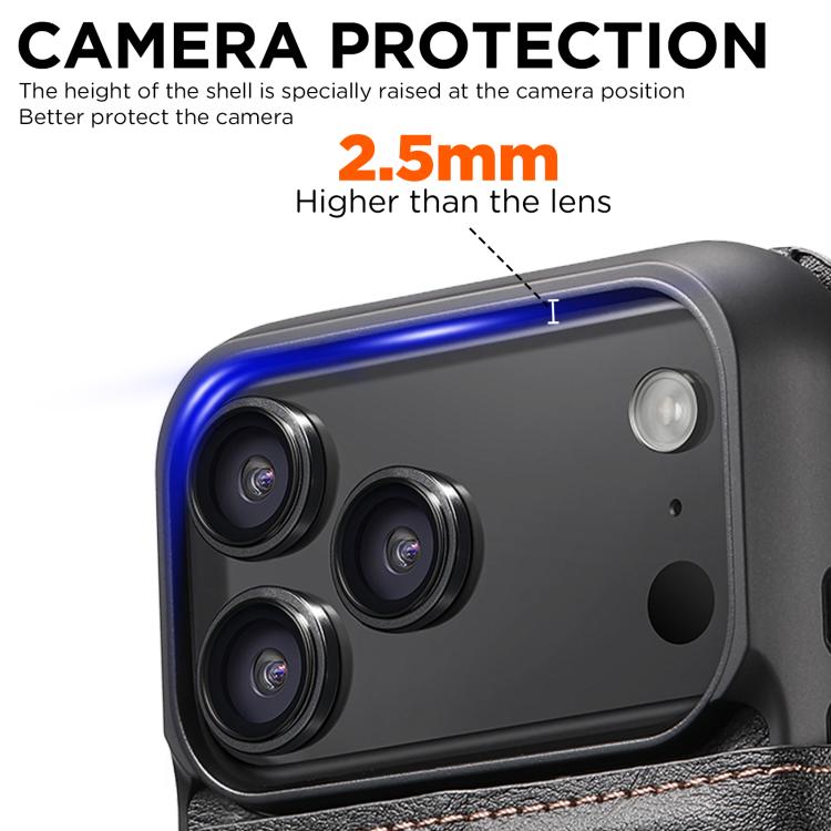 For iPhone 17 Pro Suteni Q05 2-in-1 Multi-function Detachable Wallet MagSafe Phone Case(Black) - iPhone 17 Pro Cases by Suteni | Online Shopping UK | buy2fix