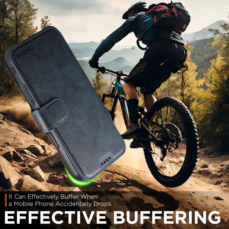 For iPhone 17 Pro Suteni Q05 2-in-1 Multi-function Detachable Wallet MagSafe Phone Case(Blue) - iPhone 17 Pro Cases by Suteni | Online Shopping UK | buy2fix