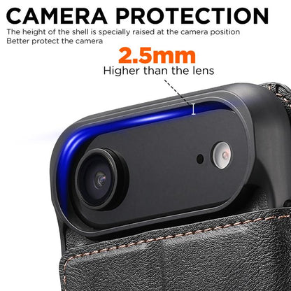 For iPhone Air Suteni Q05 2-in-1 Multi-function Detachable Wallet MagSafe Phone Case(Black) - iPhone Air Cases by Suteni | Online Shopping UK | buy2fix