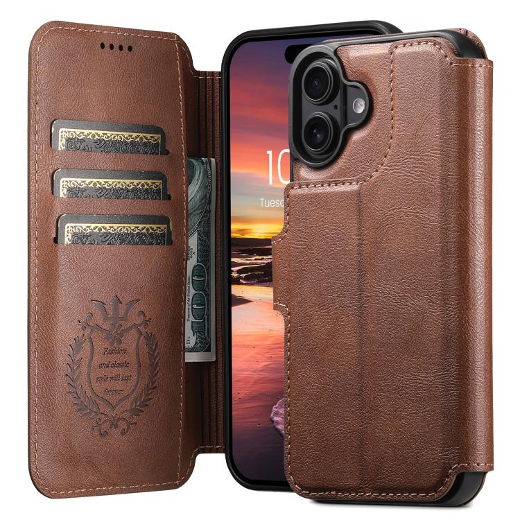 For iPhone 17 Suteni Q05 2-in-1 Multi-function Detachable Wallet MagSafe Phone Case(Brown) - iPhone 17 Cases by Suteni | Online Shopping UK | buy2fix