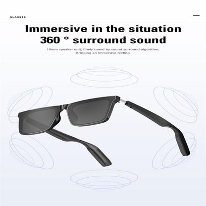 YJ008 Smart Glasses, Support AI Smart Chip / Outdoor Sports / Bluetooth Call(Black) - Smart Glasses by buy2fix | Online Shopping UK | buy2fix