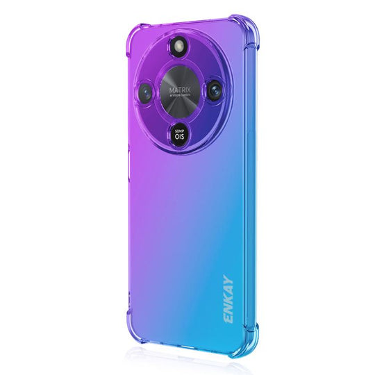 For Honor Magic8 Lite / X9d ENKAY Hat-Prince Gradient Airbag TPU Phone Case(Purple Blue)