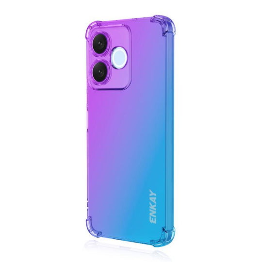 For Honor 600 Lite Global / 500 Smart ENKAY Hat-Prince Gradient Airbag TPU Phone Case(Purple Blue)