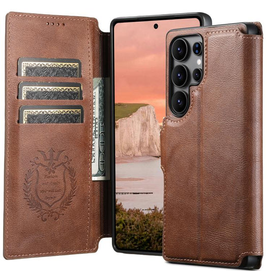 For Samsung Galaxy S25 Ultra 5G Suteni Q05 2-in-1 Multi-function Detachable Wallet MagSafe Phone Case(Brown) - Galaxy S25 Ultra 5G Cases by Suteni | Online Shopping UK | buy2fix