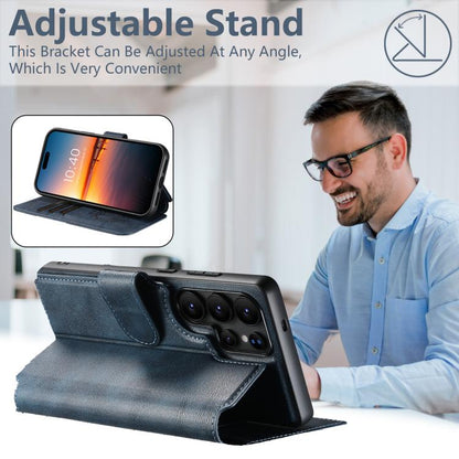 For Samsung Galaxy S24 Ultra 5G Suteni Q05 2-in-1 Multi-function Detachable Wallet MagSafe Phone Case(Blue) - Galaxy S24 Ultra 5G Cases by Suteni | Online Shopping UK | buy2fix