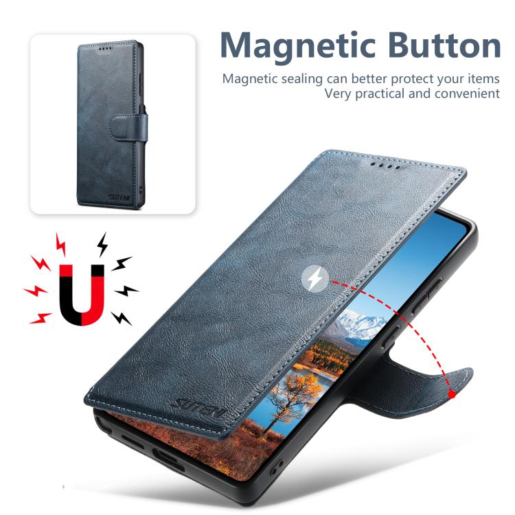 For Samsung Galaxy S23 Ultra 5G Suteni Q05 2-in-1 Multi-function Detachable Wallet MagSafe Phone Case(Blue) - Galaxy S23 Ultra 5G Cases by Suteni | Online Shopping UK | buy2fix