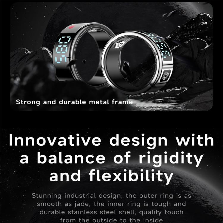 SR08 SIZE 10 Smart Ring, Support Hand Gestures Control / Health Monitoring / Multiple Sports Modes(Black) - Smart Rings / Smart Telephones by buy2fix | Online Shopping UK | buy2fix