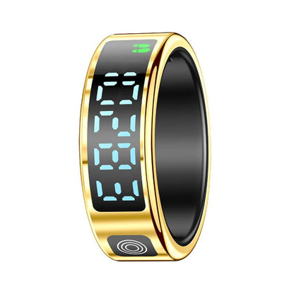 SR08 SIZE 12 Smart Ring, Support Hand Gestures Control / Health Monitoring / Multiple Sports Modes(Gold) - Smart Rings / Smart Telephones by buy2fix | Online Shopping UK | buy2fix