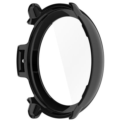 For Amazfit Active 2 A2437 Tempered Film Integrated PC Watch Protective Case(Black) - Watch Cases by buy2fix | Online Shopping UK | buy2fix