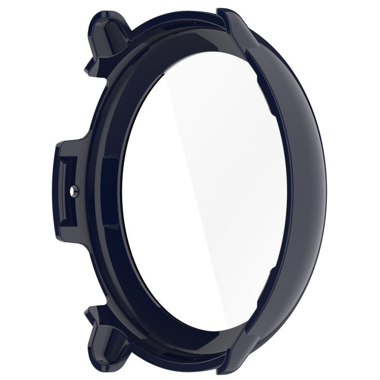 For Amazfit Active 2 A2437 Tempered Film Integrated PC Watch Protective Case(Ink Blue) - Watch Cases by buy2fix | Online Shopping UK | buy2fix