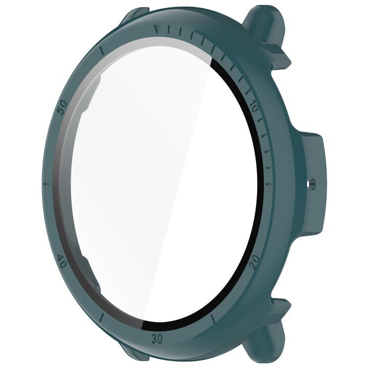 For Amazfit Active 2 A2437 Tempered Film Integrated PC Watch Protective Case(Pine Green) - Watch Cases by buy2fix | Online Shopping UK | buy2fix