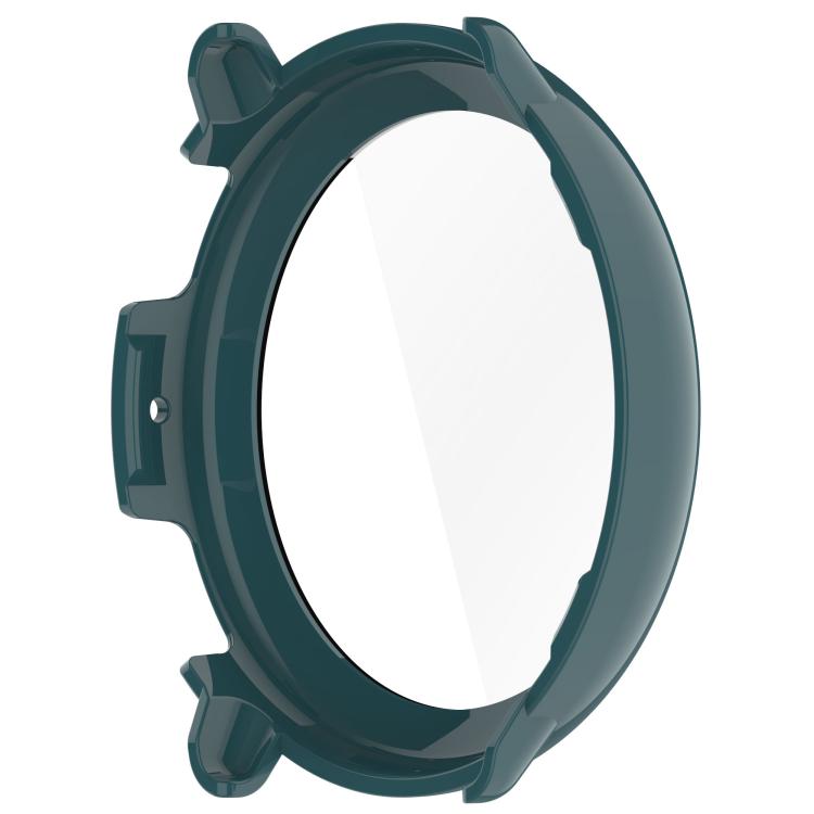 For Amazfit Active 2 A2437 Tempered Film Integrated PC Watch Protective Case(Pine Green) - Watch Cases by buy2fix | Online Shopping UK | buy2fix