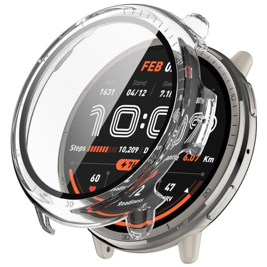 For Amazfit Active 2 A2437 Tempered Film Integrated PC Watch Protective Case(Transparent Color) - Watch Cases by buy2fix | Online Shopping UK | buy2fix