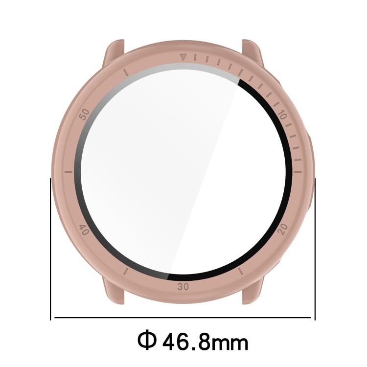 For Amazfit Active 2 A2437 Tempered Film Integrated PC Watch Protective Case(Ivory White) - Watch Cases by buy2fix | Online Shopping UK | buy2fix