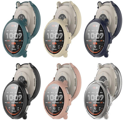 For Amazfit Active 2 A2437 Tempered Film Integrated PC Watch Protective Case(Ivory White) - Watch Cases by buy2fix | Online Shopping UK | buy2fix