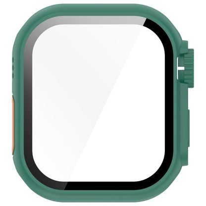 For Apple Watch Series 6/5/4/SE/SE2 40mm Change to Ultra 49mm Tempered Film Integrated PC Button Watch Case(Green) - Watch Cases by buy2fix | Online Shopping UK | buy2fix