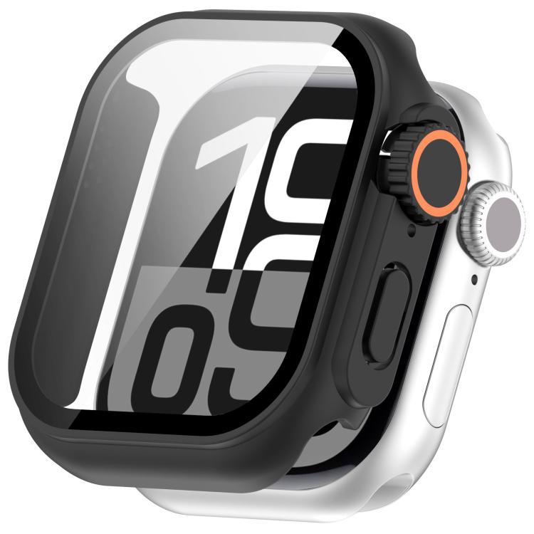 For Apple Watch Series 6/5/4/SE/SE2 40mm Change to Ultra 49mm Tempered Film Integrated PC Button Watch Case(Black) - Watch Cases by buy2fix | Online Shopping UK | buy2fix