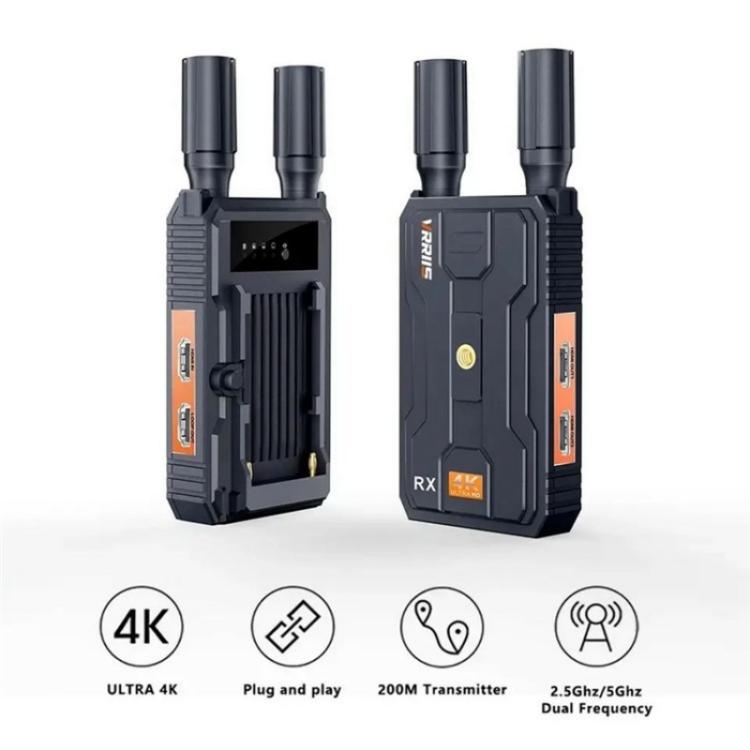 VRRIIS 097 4K HD Video HDMI Wireless Extender Kit Audio Video Wireless Transmitter Receiver, Plug:EU Plug - Adapter by buy2fix | Online Shopping UK | buy2fix