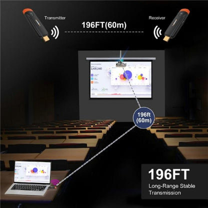 VRRIIS 093 High Definition Extension Video Transmitter Receiver Wireless HDMI Extender(Silver+Black) - Adapter by buy2fix | Online Shopping UK | buy2fix