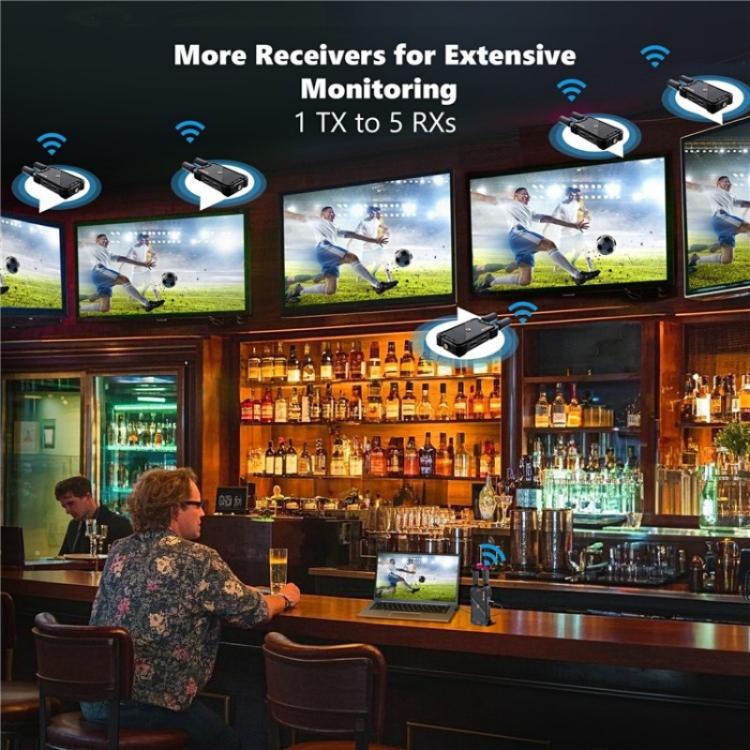 BOVBOX 082 1080P H.265 Low Latency 400m Transmitter Receiver HDMI Wireless Extender, Plug:UK Plug - Adapter by buy2fix | Online Shopping UK | buy2fix