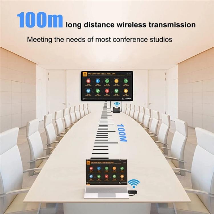 BOVBOX 091-HD Conference Use 100M Wireless WiFi HDMI Extender Video Transmitter Receiver, Plug:AU Plug - Adapter by buy2fix | Online Shopping UK | buy2fix